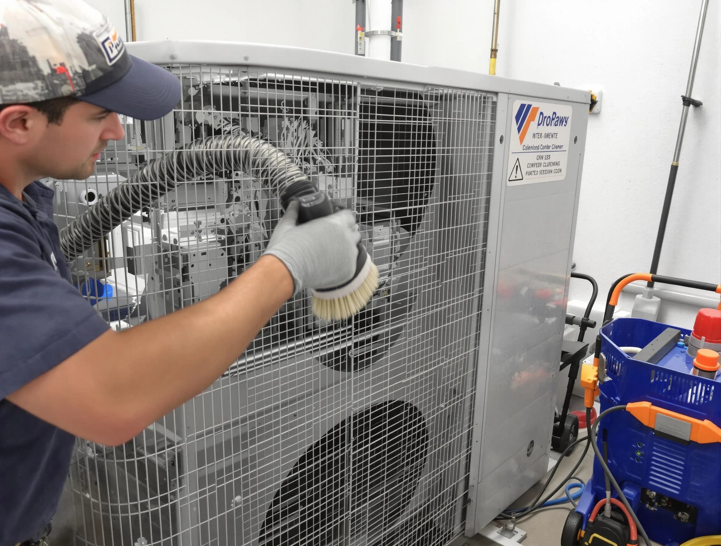 Guadalupe Air Duct Cleaning specialist performing precision AC coil cleaning for improved system performance in Guadalupe