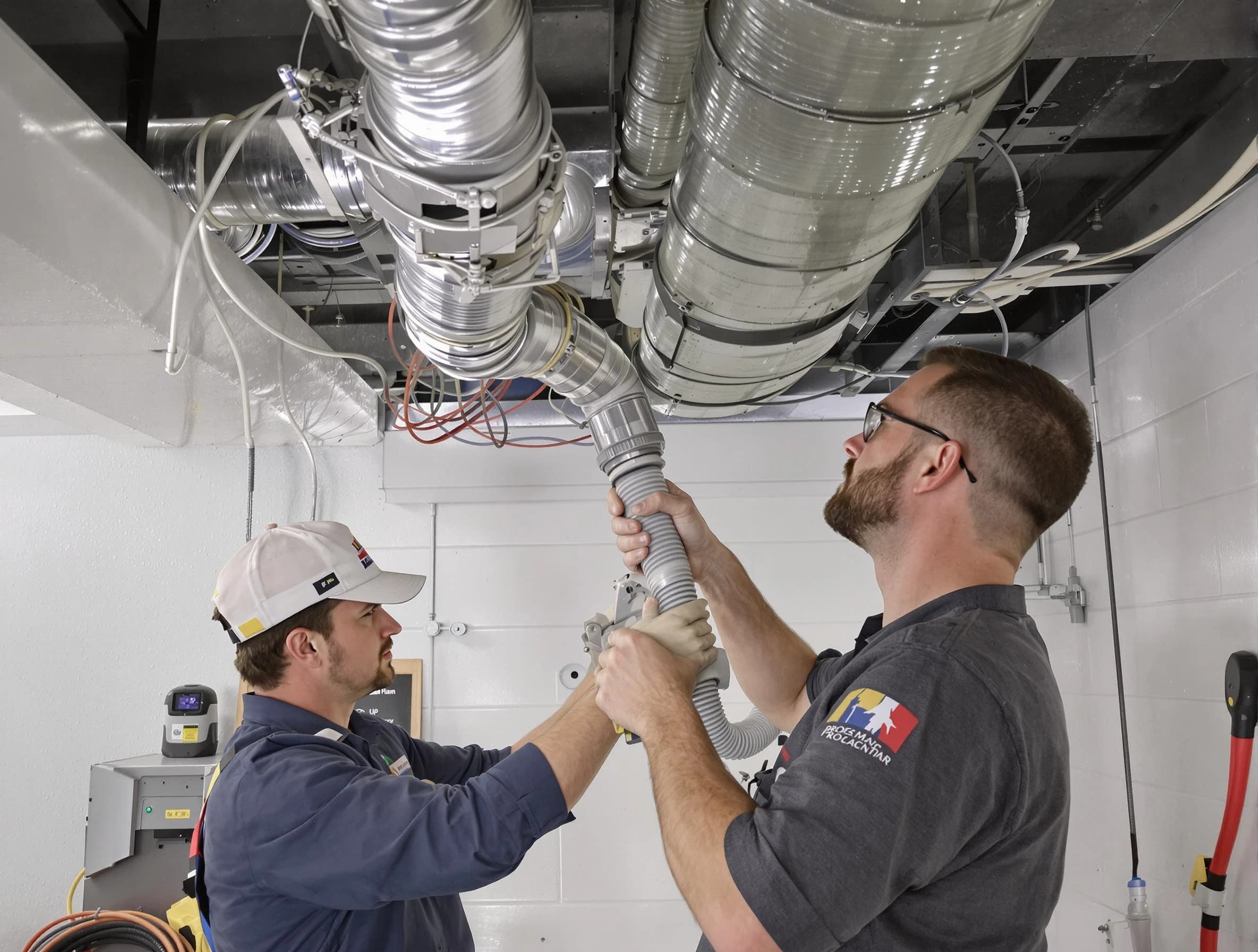 Guadalupe Air Duct Cleaning technician performing thorough AC duct cleaning in Guadalupe