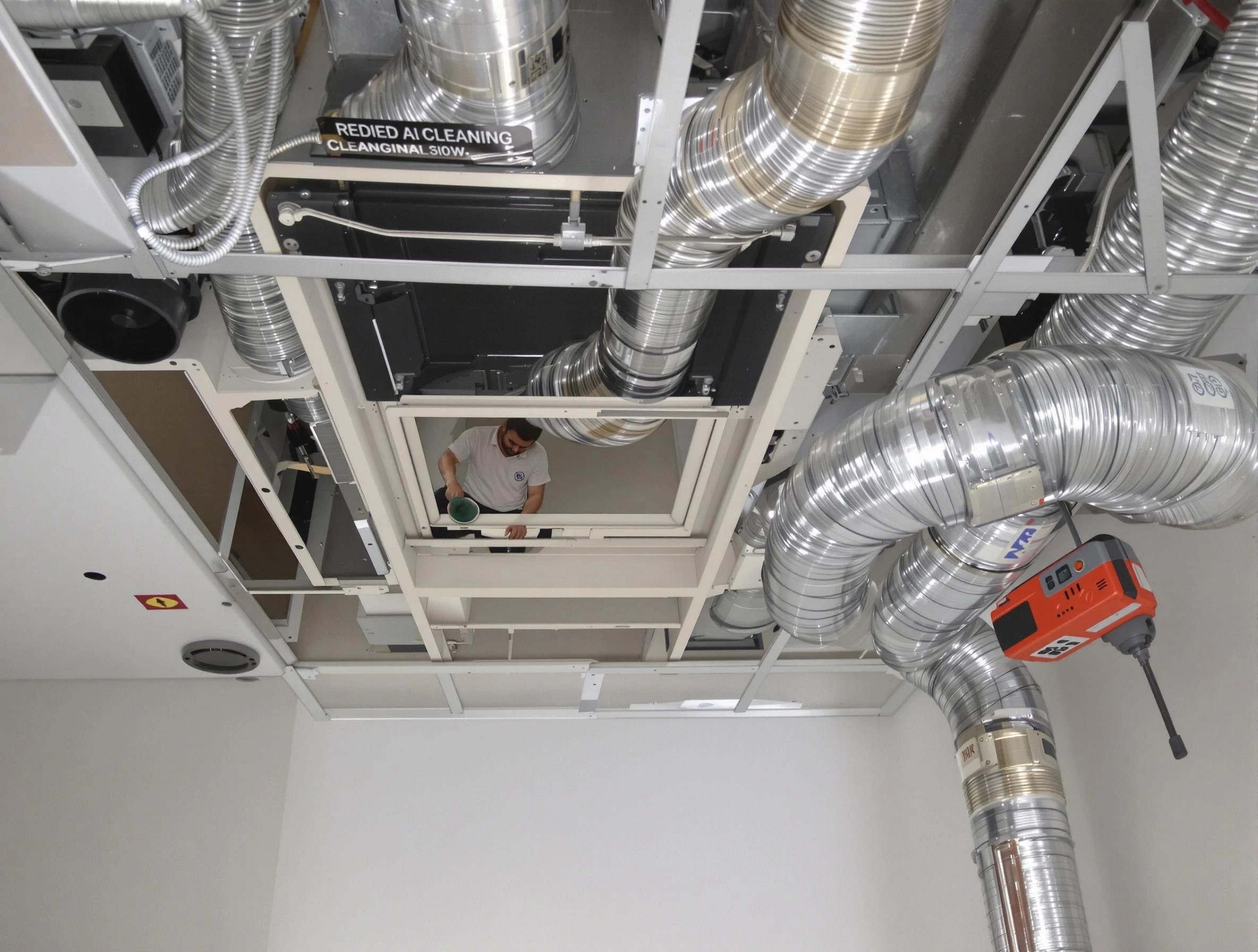 Guadalupe Air Duct Cleaning technician performing detailed central duct system cleaning in Guadalupe