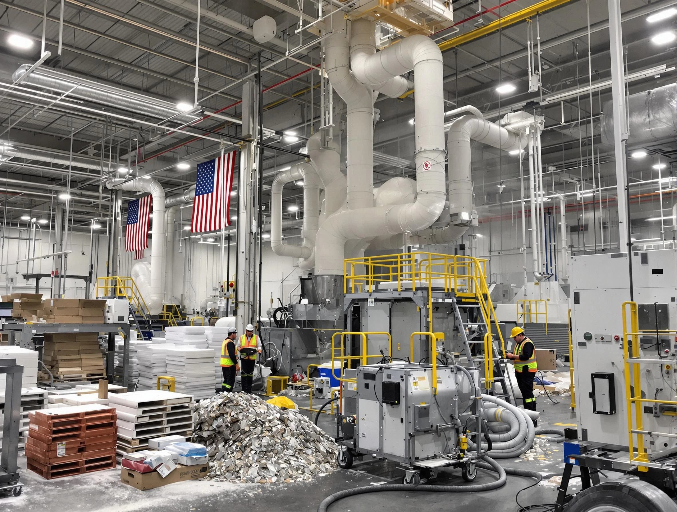 Guadalupe Air Duct Cleaning team performing large-scale industrial duct cleaning at a commercial facility in Guadalupe