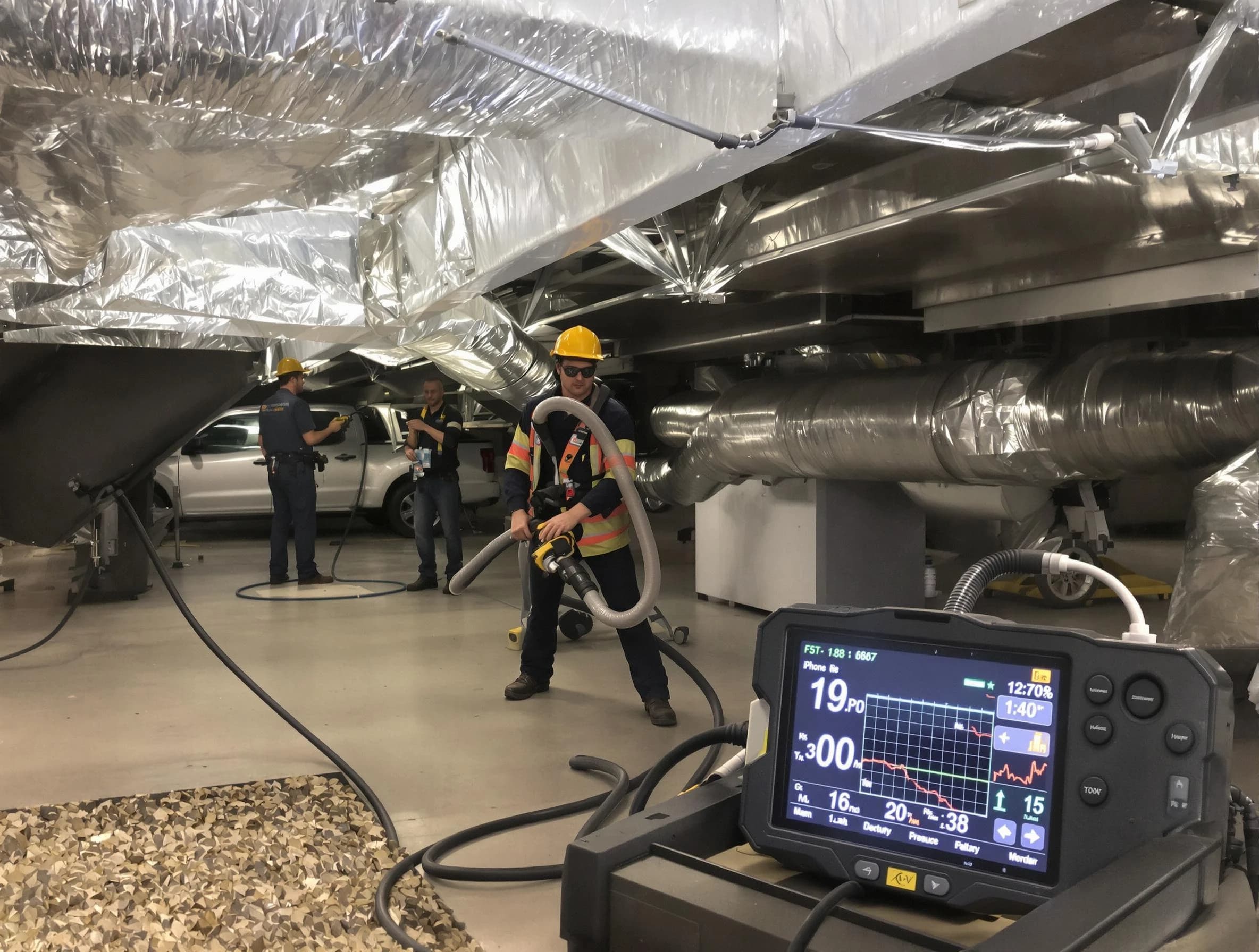 Professional negative pressure duct cleaning by Guadalupe Air Duct Cleaning in Guadalupe