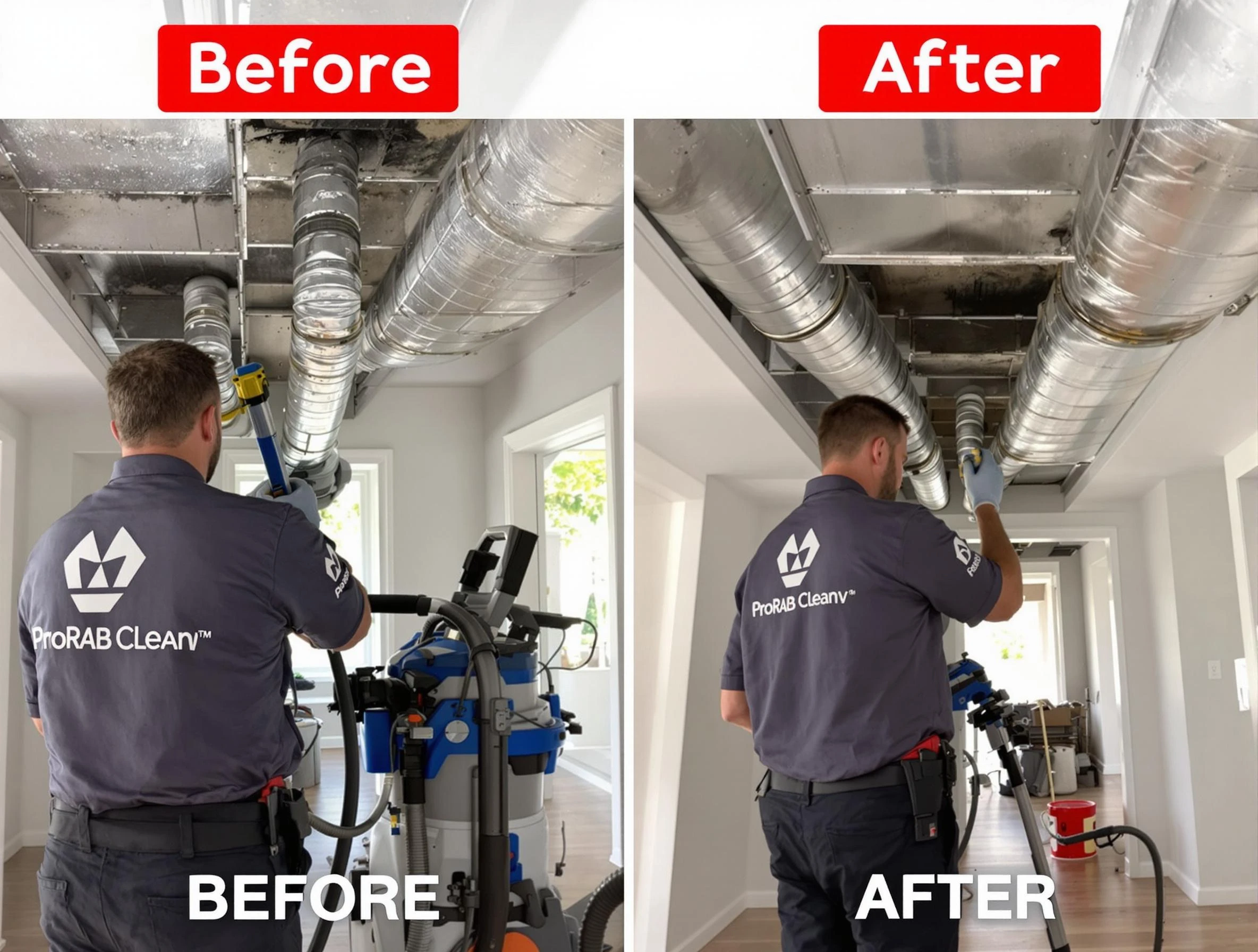 Guadalupe Air Duct Cleaning expert performing thorough residential duct cleaning in a Guadalupe home